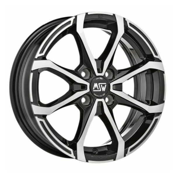 W19263002T56 MSW X4 GLOSS BLACK FULL POLISHED 5x15" 4x100 ET38